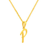 22K Yellow Gold Initial Initial P Pendants with gold weight of 1.45g